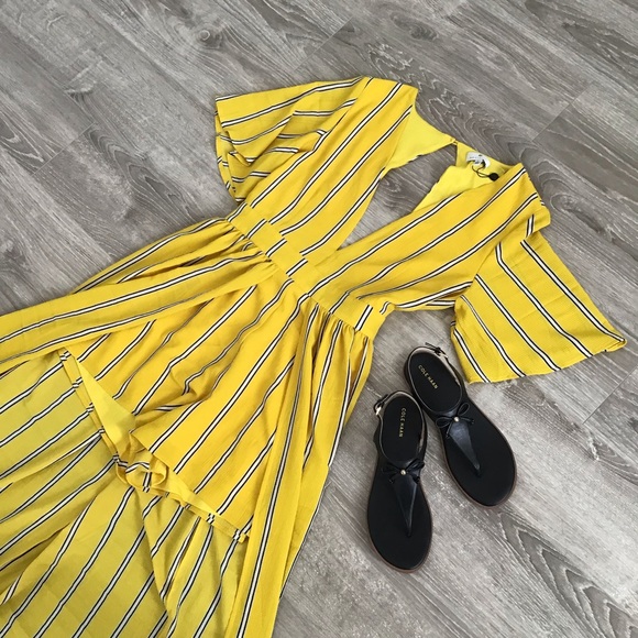 SOCIALITE Striped Wrap Jumpsuit L - Picture 2 of 8